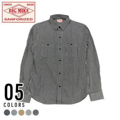 BIG MIKE/ビッグマイク ヒッコリーシャツ ストライプシャツ 101815005