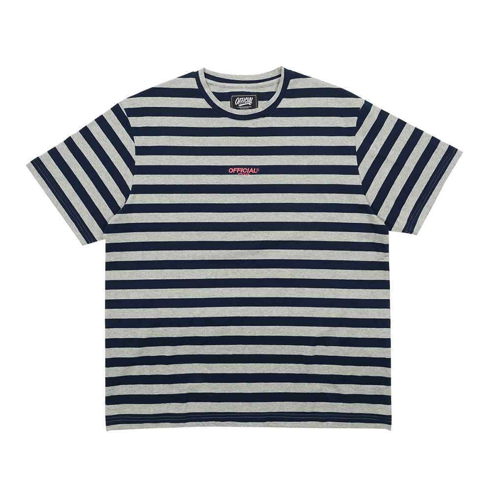OFFICIAL/オフィシャル NEUE STRIPE T-SHIRT - GRY/NVY